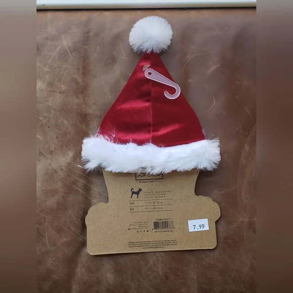 Dog Santa hat red and white Size XS - Picture 2 of 2